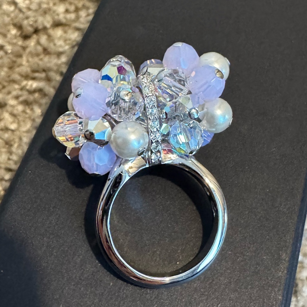 SALE🍁 🌟Vintage Collectors Swarovski crystal signed statement ring,